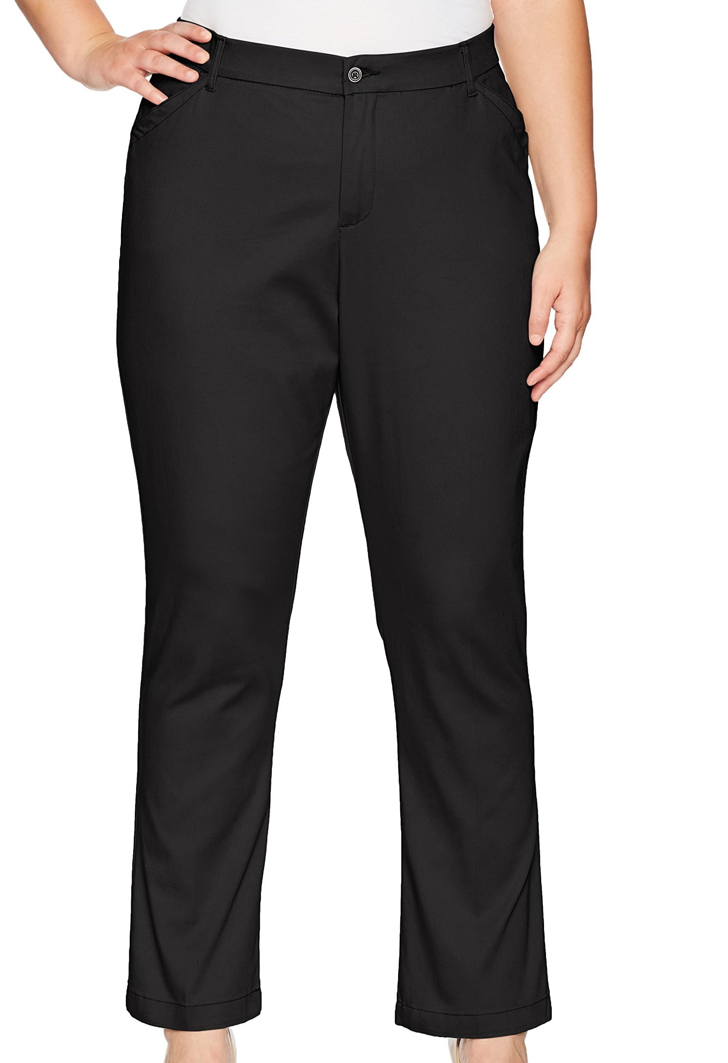 Lee Womens Pants Plus Petite Regular Fit Straight Leg