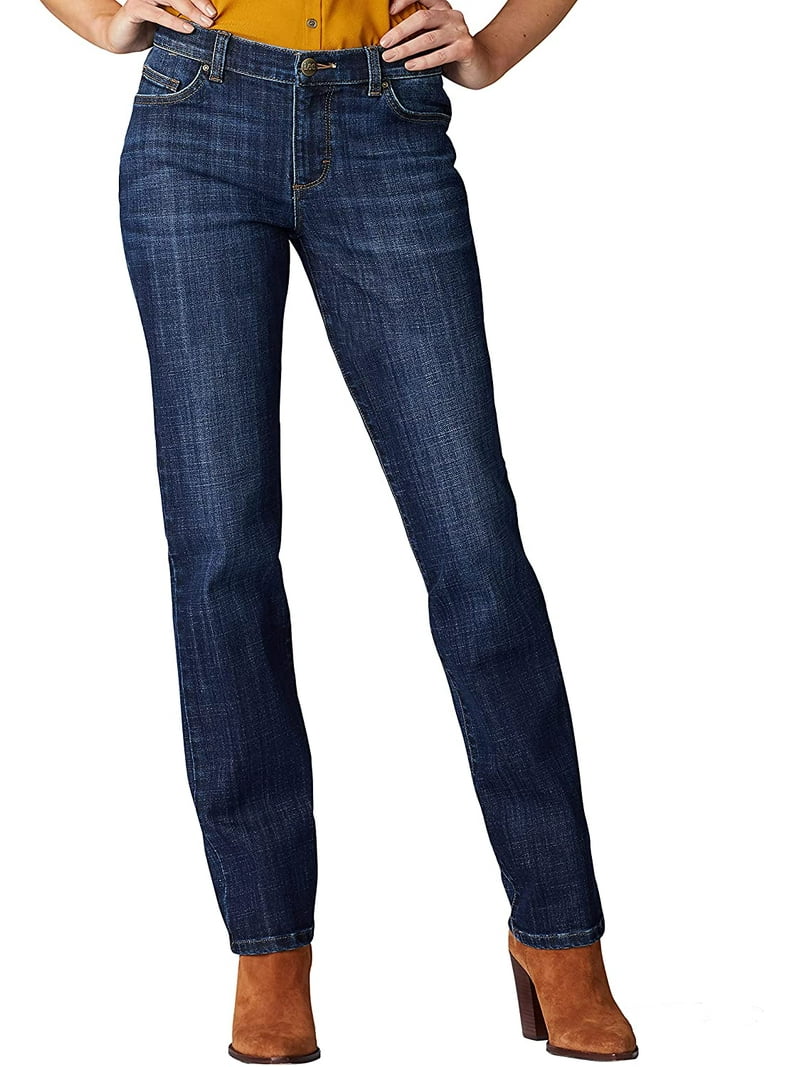 Lee Womens Petite Relaxed Fit Straight Leg Jeans, Bewitched, 16