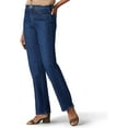thumbnail image 1 of Lee Womens Petite Relaxed Fit Straight Leg Jeans, Meridian Blue, 8 Short, 1 of 4