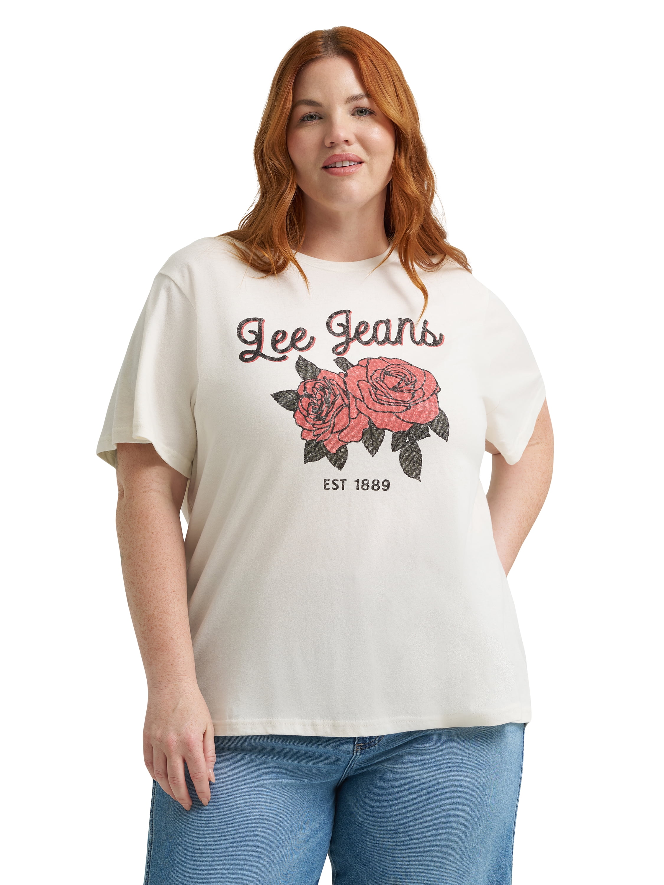 Lee® Women's Plus Short Sleeve Graphic Logo Lifestyle Tee, Sizes 0X-4X
