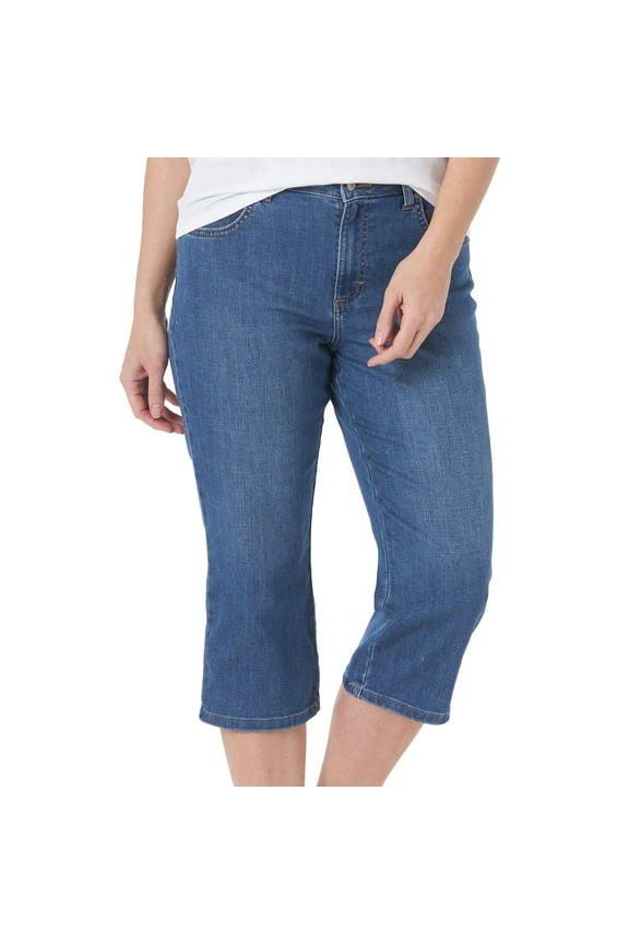 Womens Relaxed Fit Capris 18 Light wash