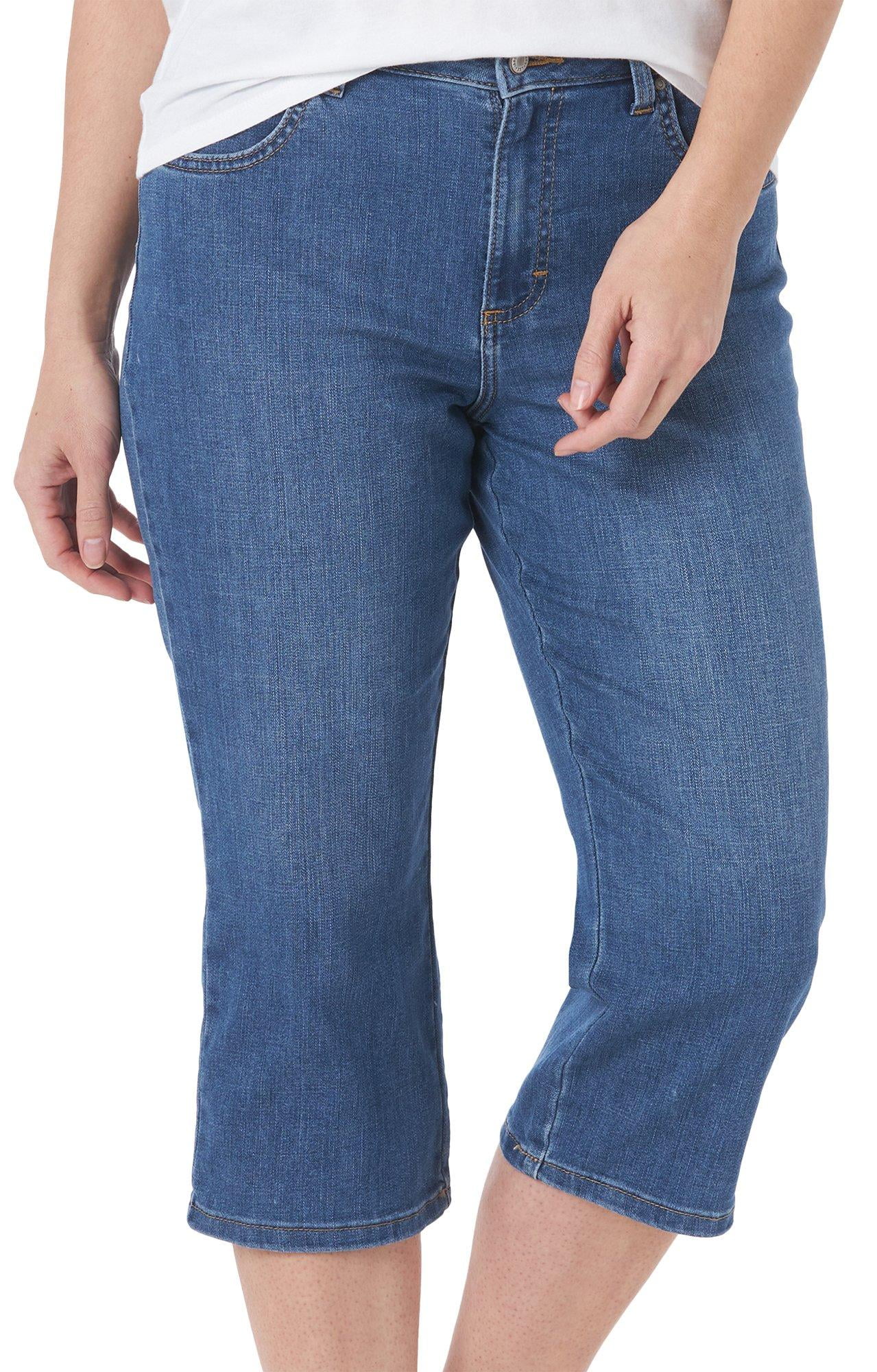 Lee Womens Relaxed Fit Capris 16 Light wash