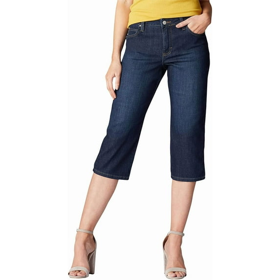 Lee Womens Relaxed-Fit Capri Pant 8 Lagoon