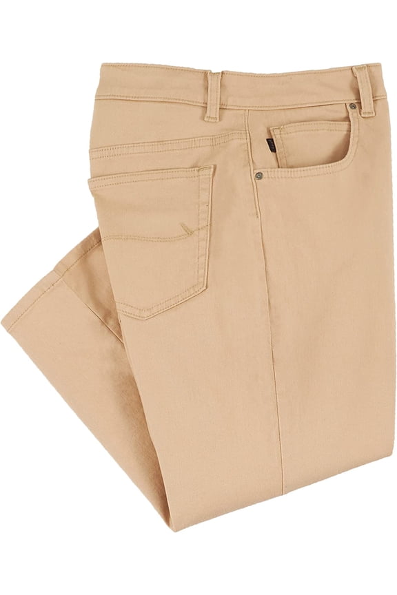 Womens Slim Fit Sculping Flare Capris 10 Beige