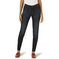 thumbnail image 1 of Lee Women's Slim Fit Skinny Leg Midrise Jean Comfort Denim Pants Blackout New, 1 of 6
