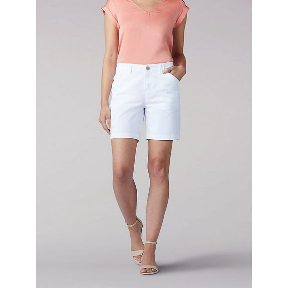 Lee Womens Solid Chino Bermuda Shorts