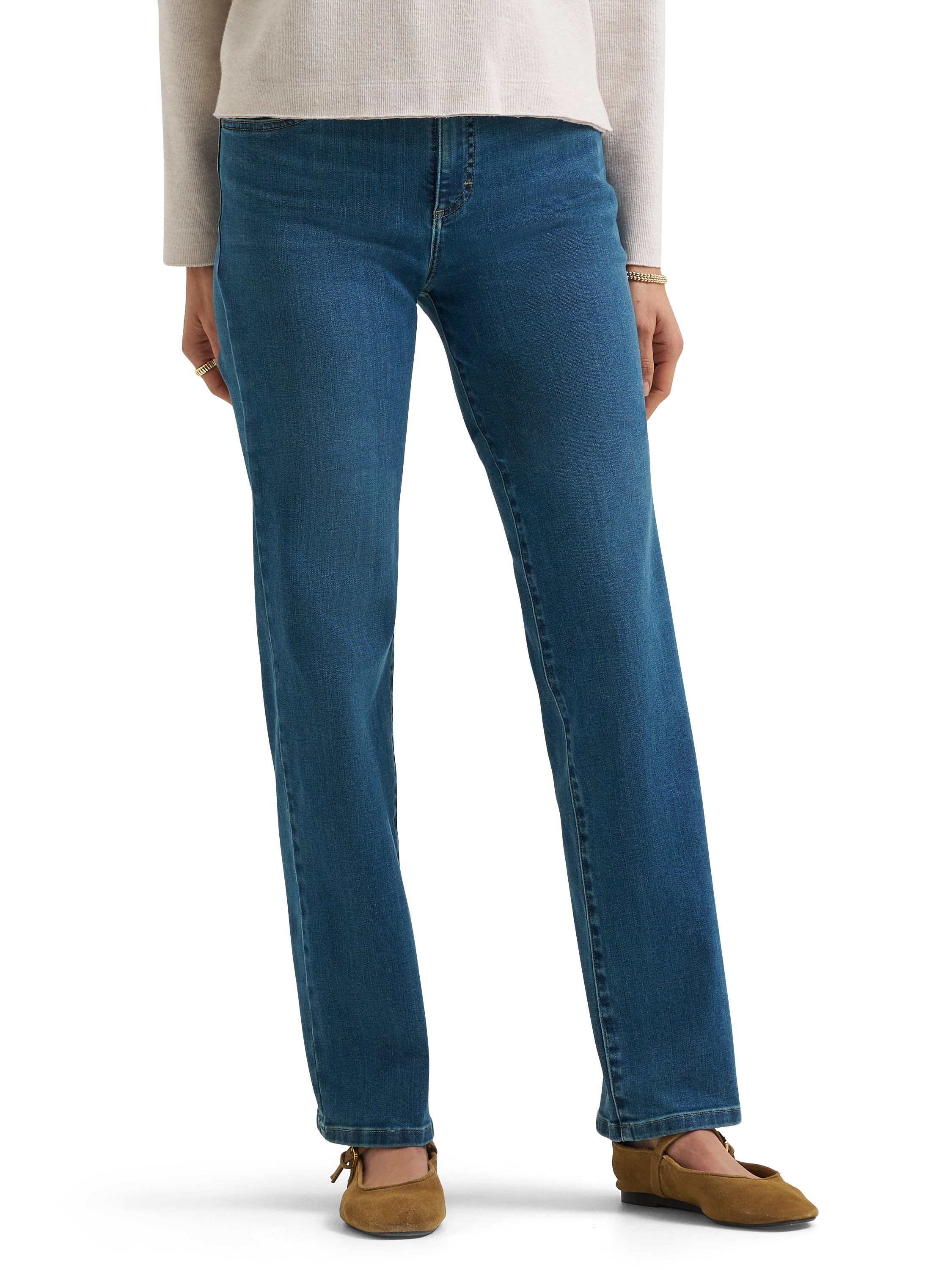 Lee® Women's and Plus Mid Rise Straight Leg Core Denim Jeans