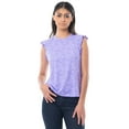 thumbnail image 1 of Lee Womens and Plus Ruffle Sleeve Crewneck Tank Top, S-4X, 1 of 7