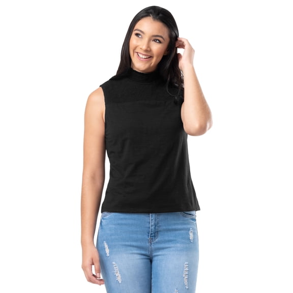 Lee Womens and Plus Smocked High-neck Tank Top, S-4X
