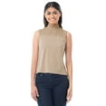 thumbnail image 1 of Lee Womens and Plus Smocked High-neck Tank Top, S-4X, 1 of 7