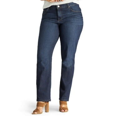 Lee Women's Plus Flex Motion Straight Leg Jean - Walmart.com