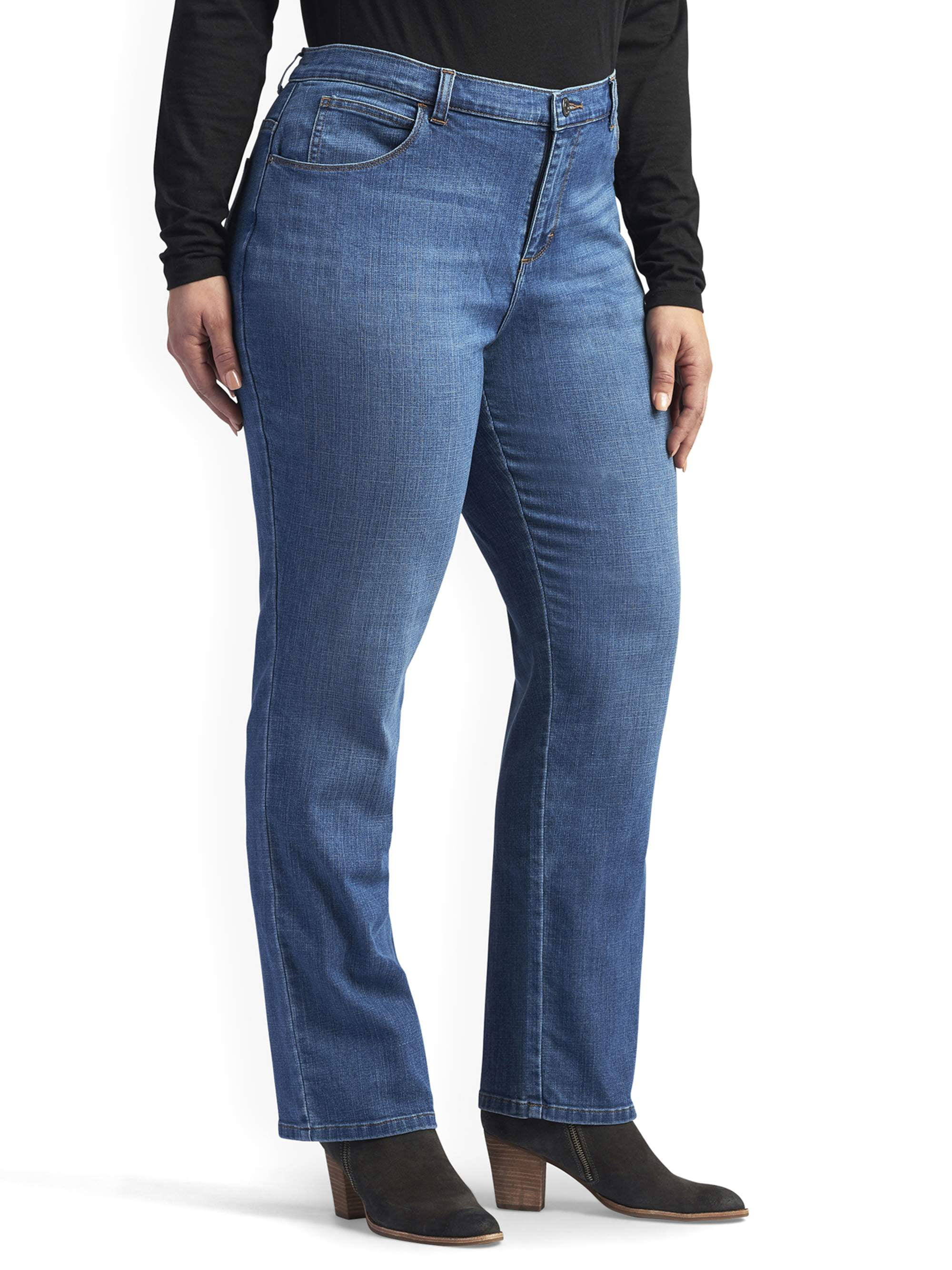 Lee Womens's Plus Stretch Relaxed Fit Straight Leg Jean - Walmart.com
