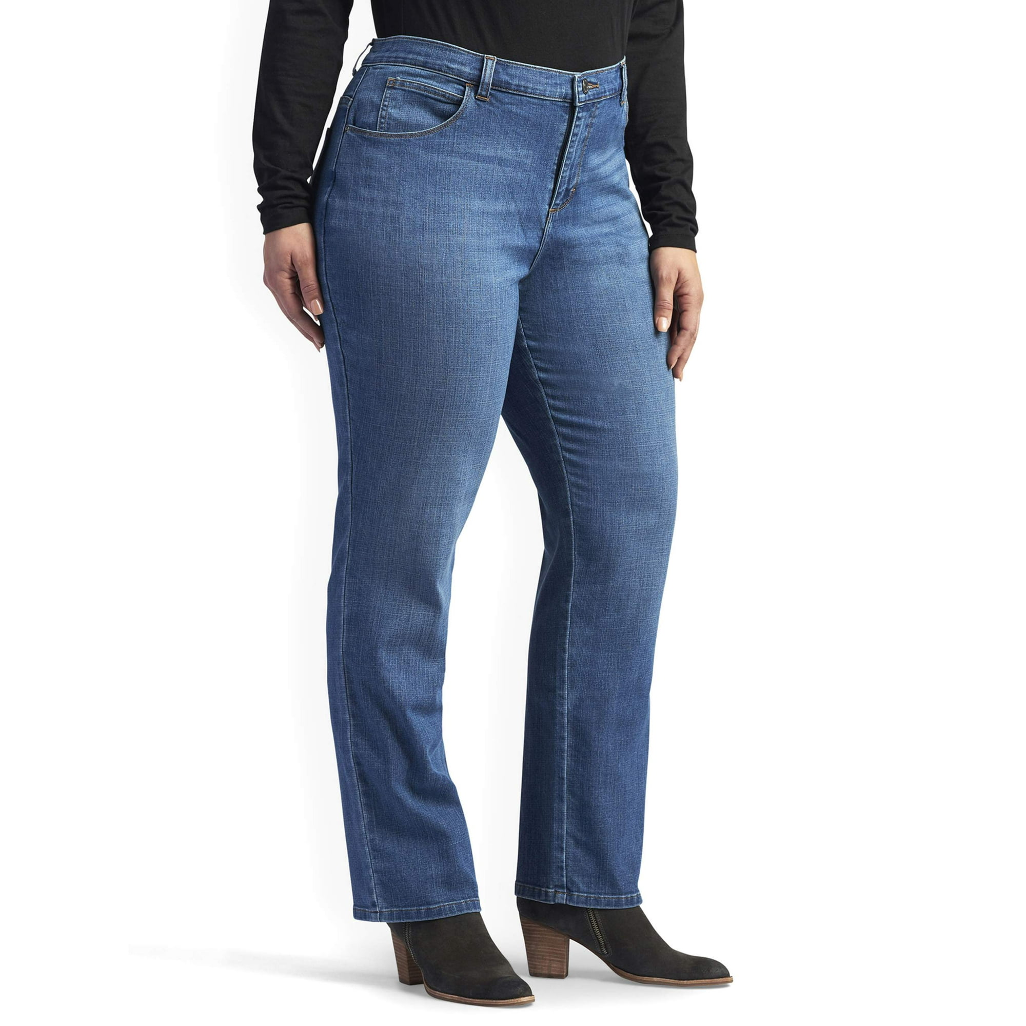 Lee Womens's Plus Stretch Relaxed Fit Leg Jean - Walmart.com