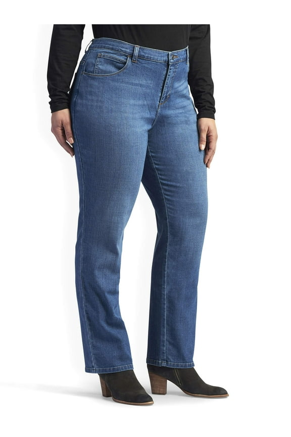 Womens's Plus Stretch Relaxed Fit Straight Leg Jean