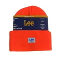 thumbnail image 1 of Lee Workwear Men's Soft and Warm One Size Fold Up Cuff 2pk Beanie (Orange/Jet Black), 1 of 2