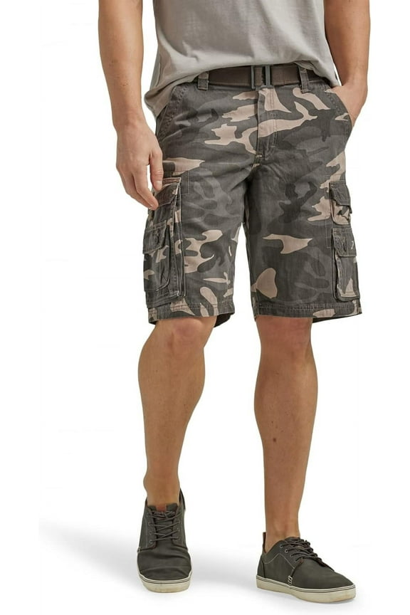 mens Dungarees Belted Wyoming Cargo Short 42 Ash Camo