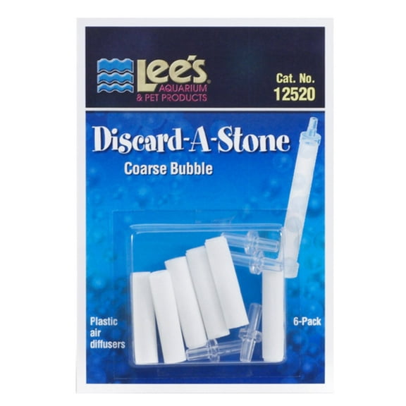 Lee's Aquarium & Pet Products Discard-A-Stone White Coarse, 6 Piece