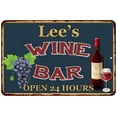 thumbnail image 1 of Lee's Green Wine Bar Wall Decor Kitchen Gift 8x12 Metal 208120043017, 1 of 1