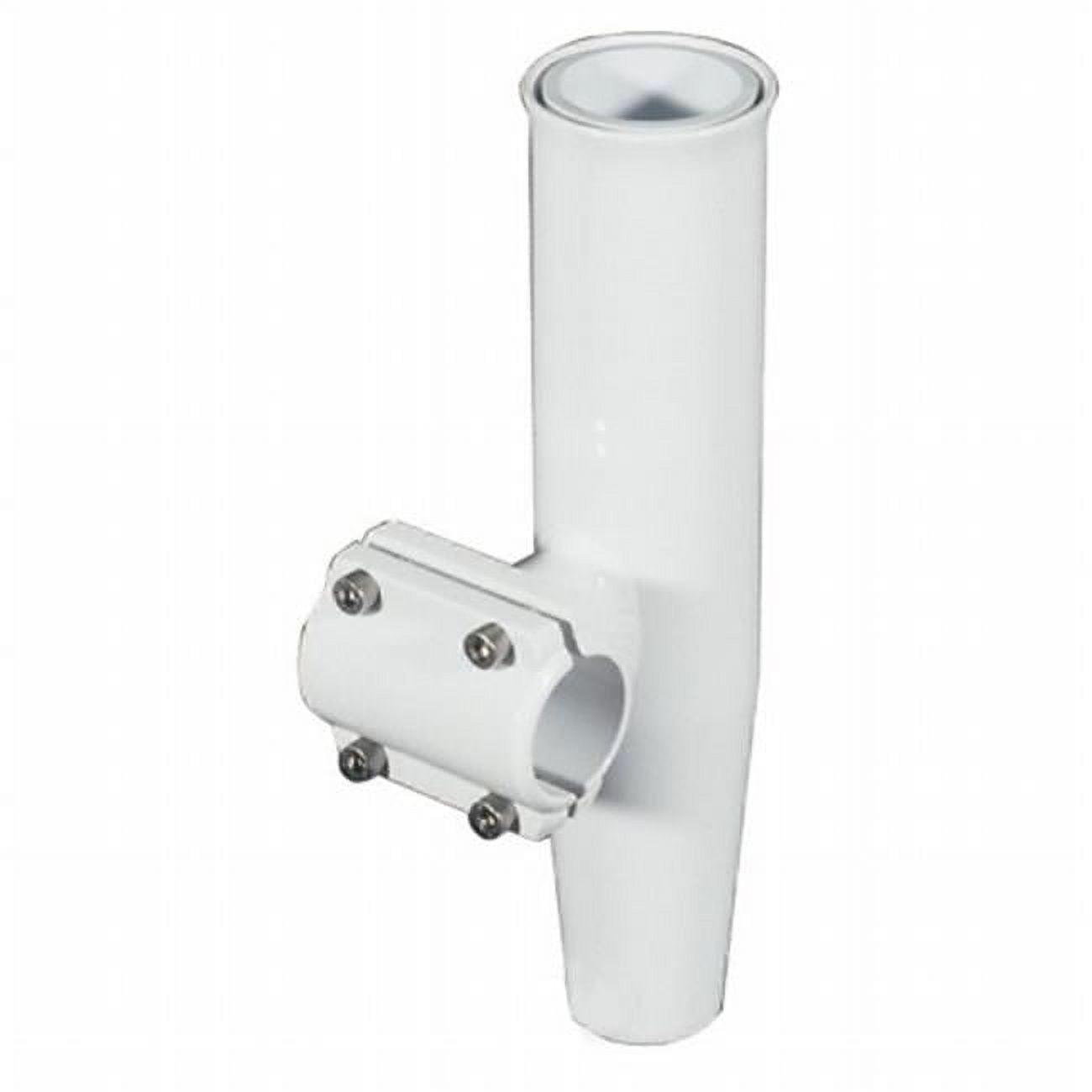 Lee's Tackle Inc. 17857534 Lee's Clamp-on Rod Holder - White Aluminum -  Horizontal Mount - Fits 1.050 O.d. Pipe