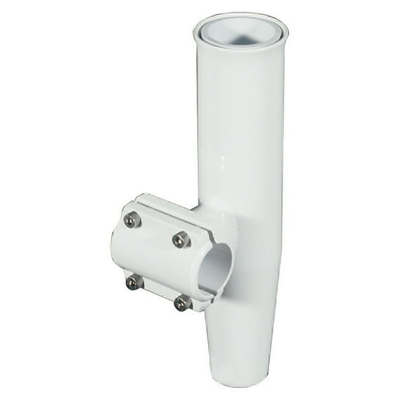 Lee's Tackle Inc. 17857534 Lee's Clamp-on Rod Holder - White Aluminum - Horizontal Mount - Fits 1.050" O.d. Pipe