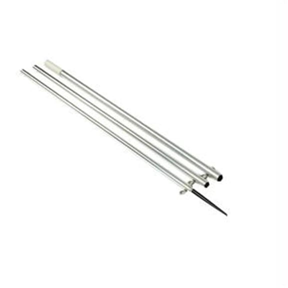 Lee's Tackle Inc. 18.5' Bright Silver Pole w/Black Spike Step Tube 1.5in.