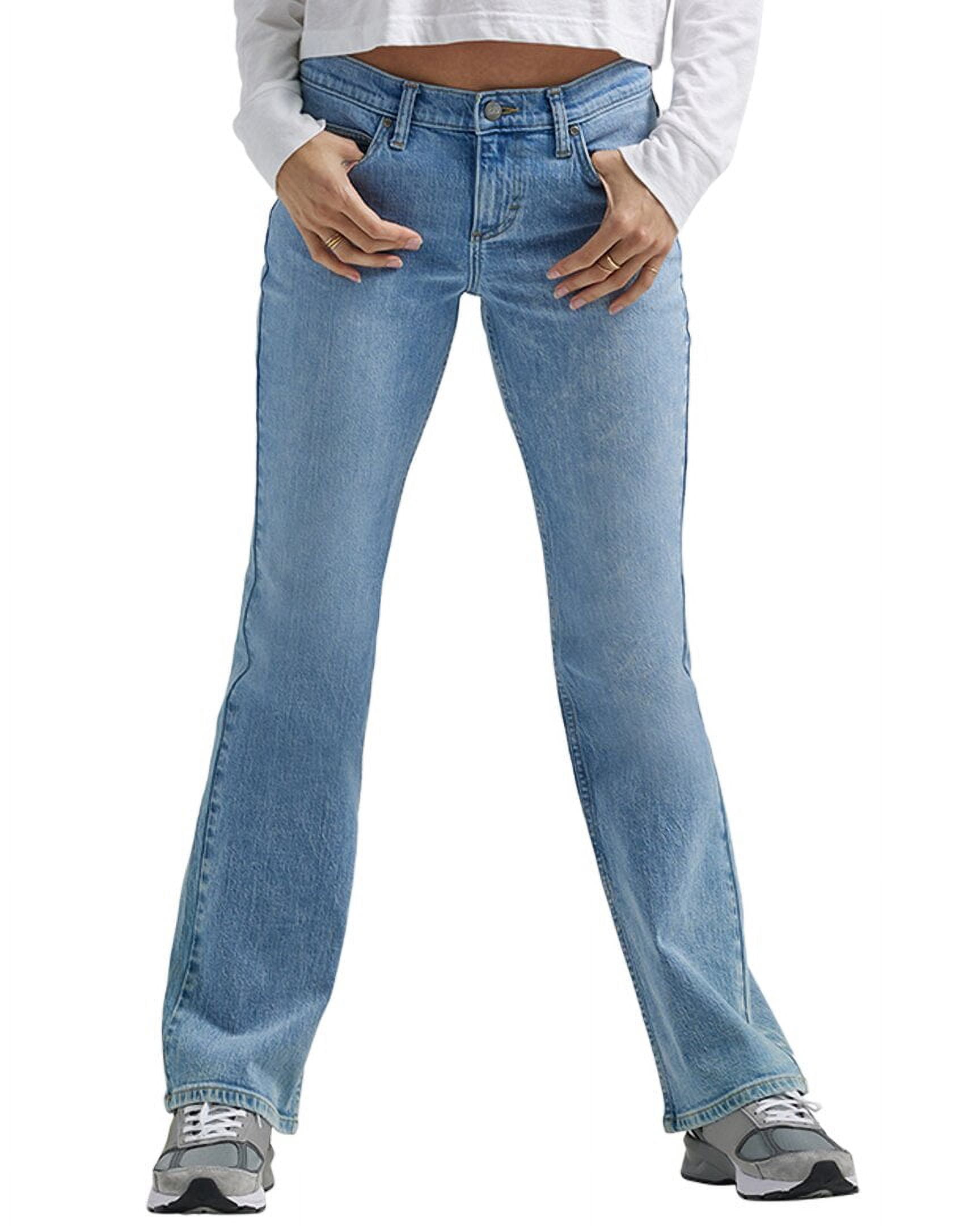 Lee Women's Premium Denim Mid-Rise Bootcut Jeans - Black Stretch Denim, Regular Fit