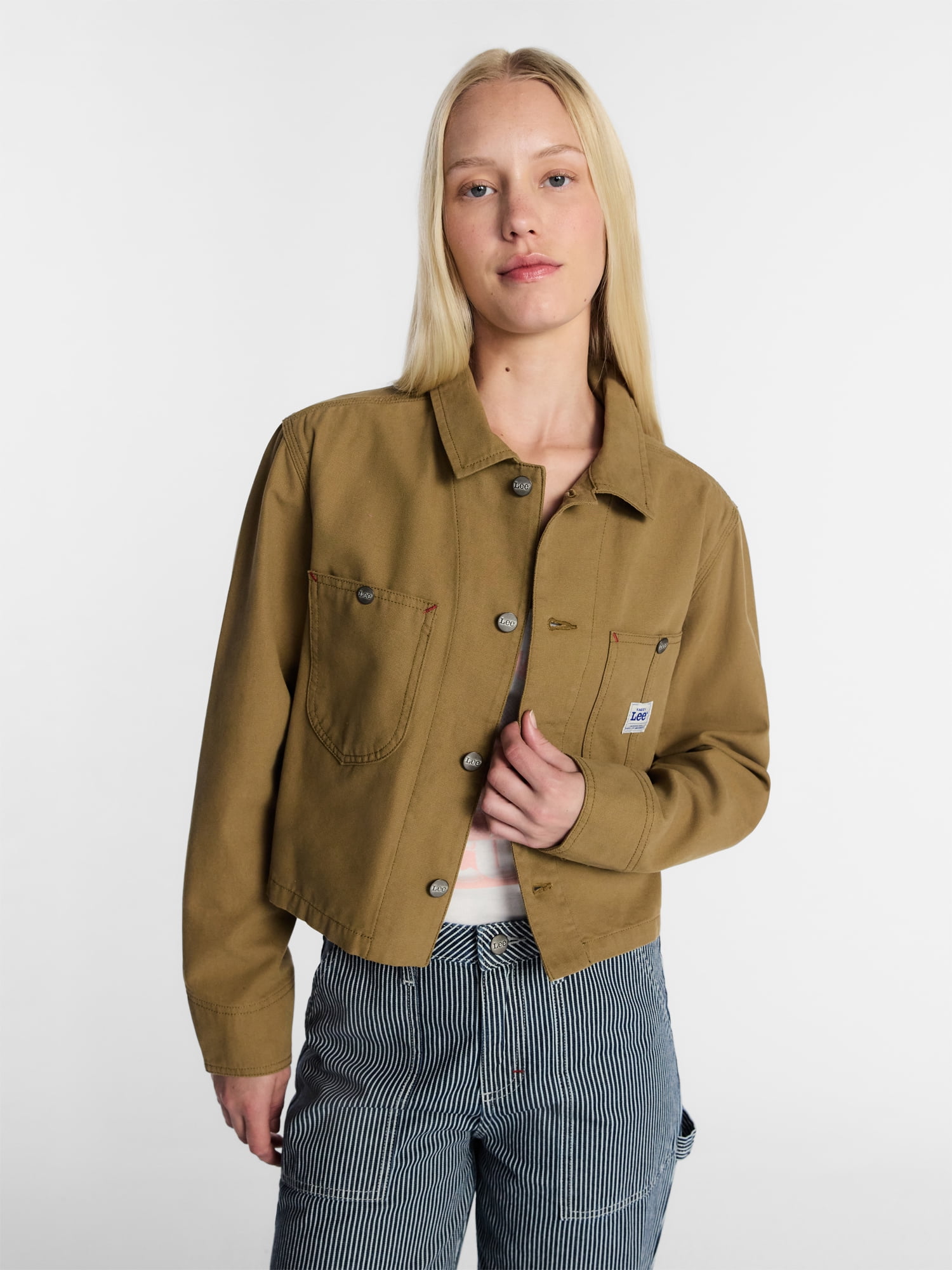 Kacey Lee Women's Cropped Chore Jacket, Sizes XS-XXL - Walmart.com