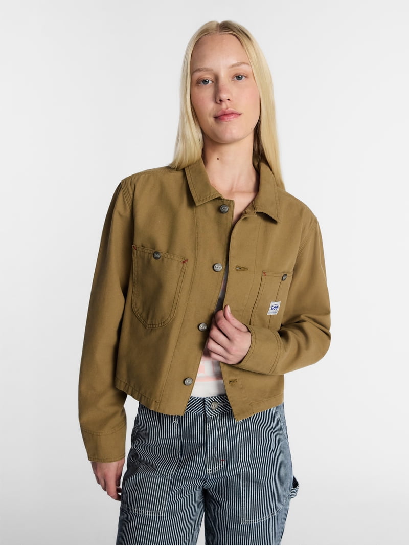 Kacey Lee Women's Cropped Chore Jacket, Sizes XS-XXL - Walmart.com