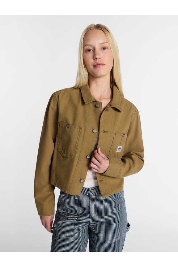 Women's Cropped Chore Jacket, Sizes XS-XXL