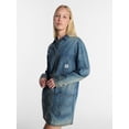 thumbnail image 1 of Kacey Lee Women's Denim Chore Dress with Long Sleeves, Sizes S-XXL, 1 of 5
