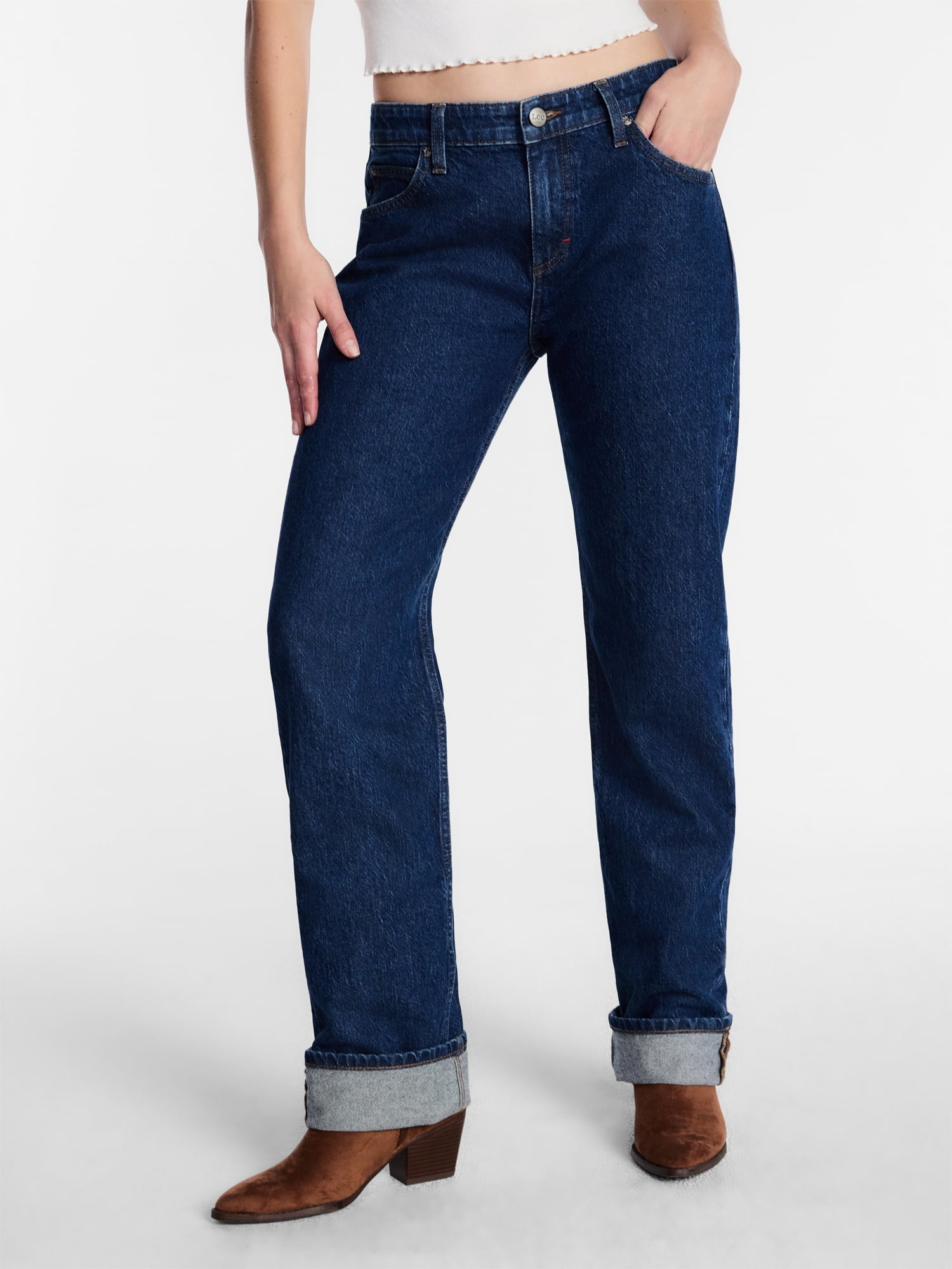 Kacey Lee Women's High Rise Straight Jeans, Sizes 0-18