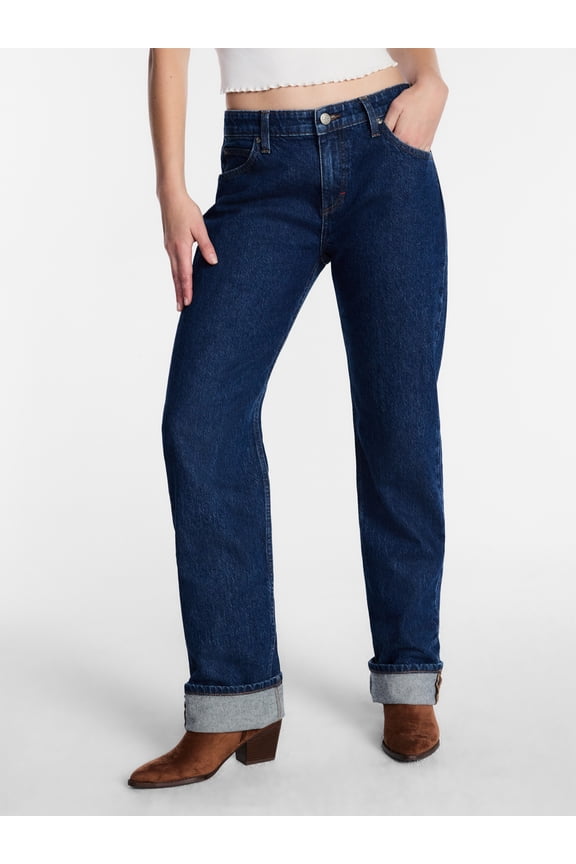 Women's High Rise Straight Jeans, Sizes 0-18