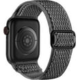 thumbnail image 1 of LeeCHee Nylon Stretchy Solo Loop Watch Band, Compatible with Apple Watch Series 1-10, SE, Ultra 38mm/40mm/41mm/42mm/44mm/45mm/46mm/49mm, Adjustable Replacement Strap for Women Men, 1 of 7