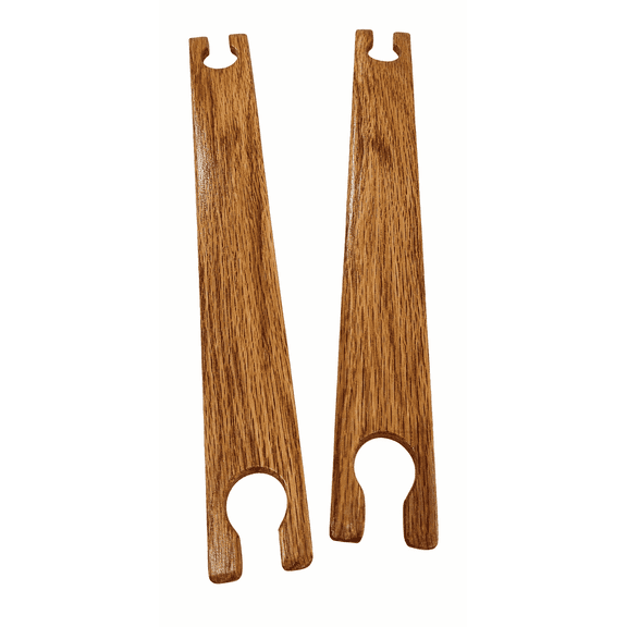 LeeKraftz 8-Inch Oak Wood Weaving Stick Shuttles, 2-Pack