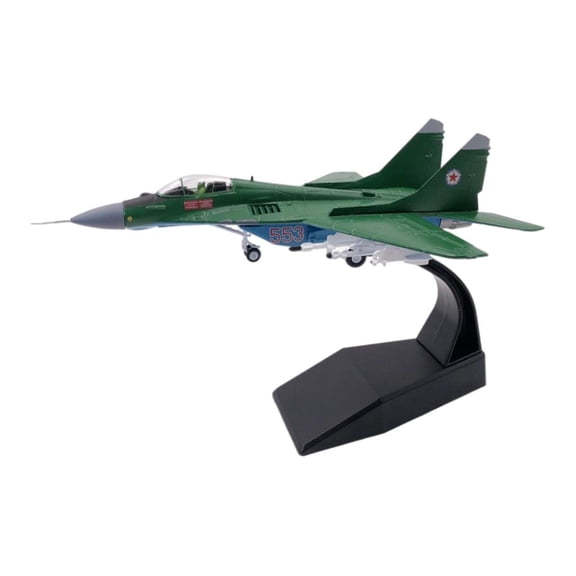 LeeQinersw 1/1 Scale MIG-29 Russian Fighter Plane Metal Fighter Hobby Model Diecast Plane