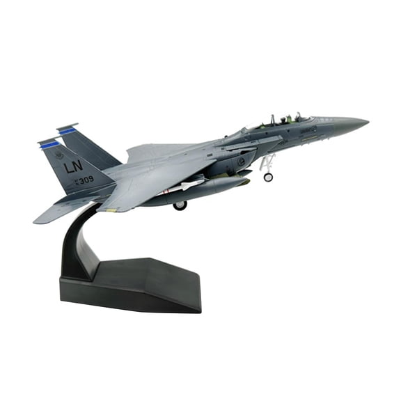 LeeQinersw 1/100 F15E Fighter Diecast Alloy Model Simulation Adults Gifts Aircraft Ornament
