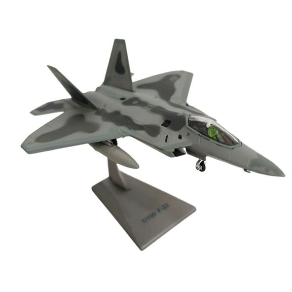LeeQinersw 1:100 F22 Aircraft Model Stimulated Airplane Model Desktop Decor Visible Cockpit