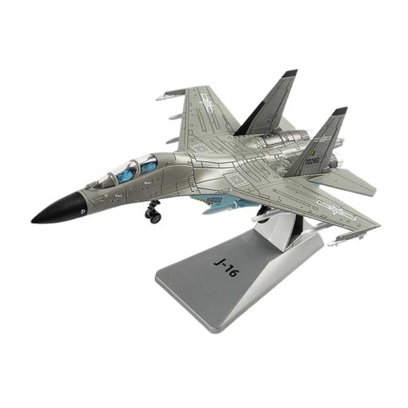 LeeQinersw 1:100 J-16 Aircraft Fighter with Stand Static Display for Collection or Gift