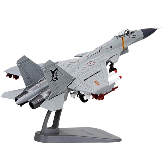 LeeQinersw 1/100 Scale Aircraft Model J15 Airplane Diecast Model Miniature Souvenir Fighter gray