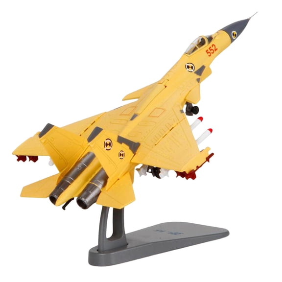 LeeQinersw 1/100 Scale Aircraft Model J15 Airplane Diecast Model Miniature Souvenir Fighter yellow