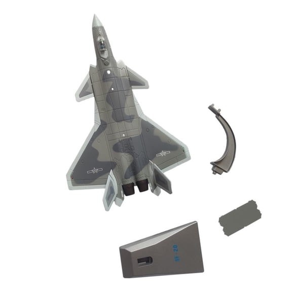 LeeQinersw 1/100 Scale J-20 Fighter Airplane Diecast Model with Stand Aviation Collectibles