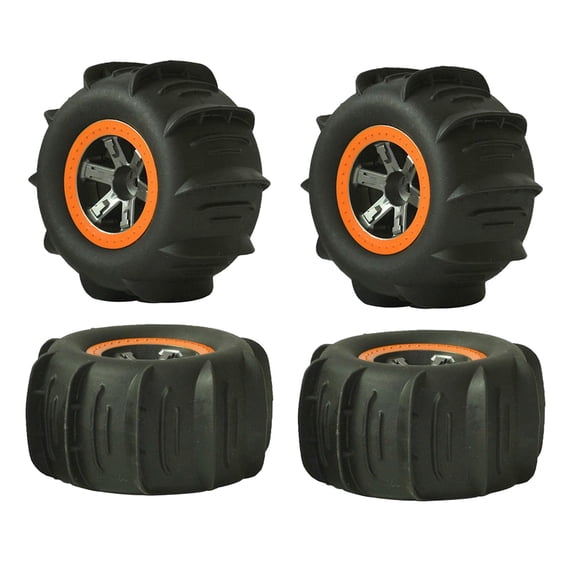 LeeQinersw 1:12 1/12 RC Car Wheel Rims Kit Assembly Plastic Durable Sand Upgrade Tire Tyre 4 Pieces