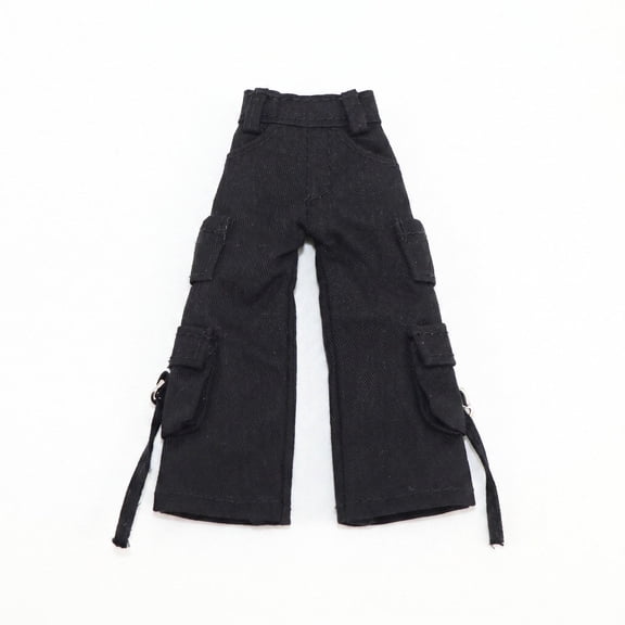 LeeQinersw 1/12 Cargo Pants Costume Accessories for 6" Female Action Figures Doll Model Black