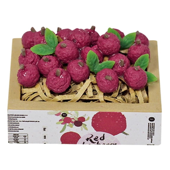 LeeQinersw 1:12 Doll House Miniatures Mini Resin Litchi Fruit Basket Creative Furniture Set Life Scene Pretend Play Kids Toy Decoration Toy