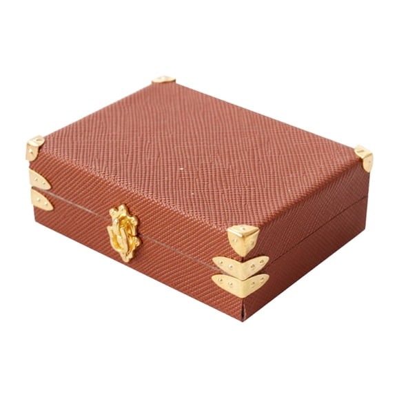 LeeQinersw 1:12 Doll House Suitcase Miniature Suitcase Toy Can Open and Close Old Fashioned big brown