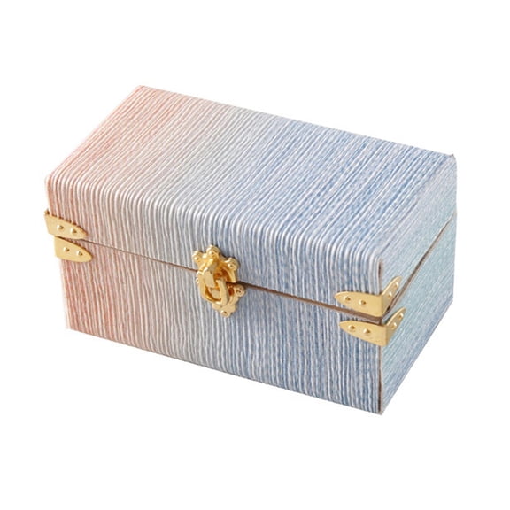 LeeQinersw 1/12 Dollhouse Miniature Suitcase, Wooden Furniture Life Scene Luggage Box, Mini Red Blue