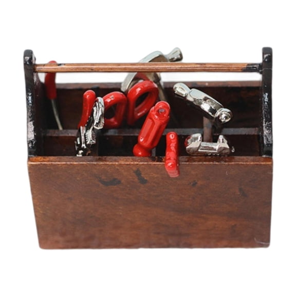 LeeQinersw 1/12 Dollhouse Repair Tools Box Mini DIY Tools House Decoration Realistic Scenes