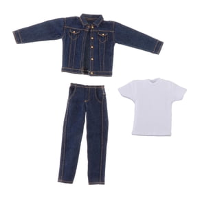 LeeQinersw 1/12 Male Doll Clothes Suit 1/12 Figure Doll Clothes Jeans Outfit Coat Suit 1/12