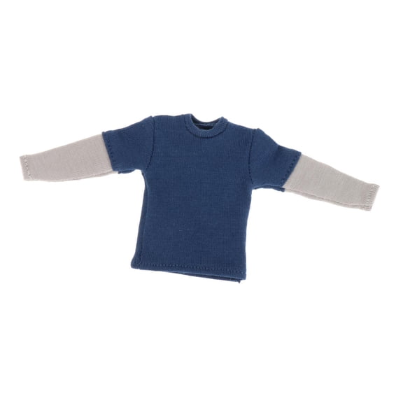 LeeQinersw 1/12 Male T Shirt Costume, Handmade Doll Clothes for 6in Doll Model Figures Accs