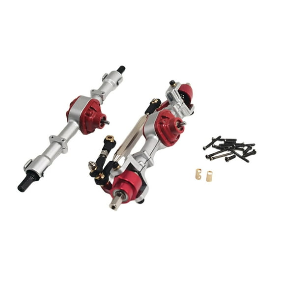 LeeQinersw 1/12 RC Car Front And Rear Axle Set, Easy to Install, Metal Modification, Direct Silver
